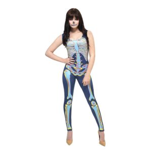 Damen Sexy Skelett Kostüm | Éadaí Cnámharlach Sexy Gorm Le Bodysuit - carnivalstore.de