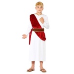 Kinder Römischer Junge Kostüm | Romeins Kostuum Wit Met Robe Belt - carnavalstore.de