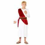 Kinder Römischer Junge Kostüm | Costume Romano Bianco Con Cintura Vestaglia - carnivalstore.de