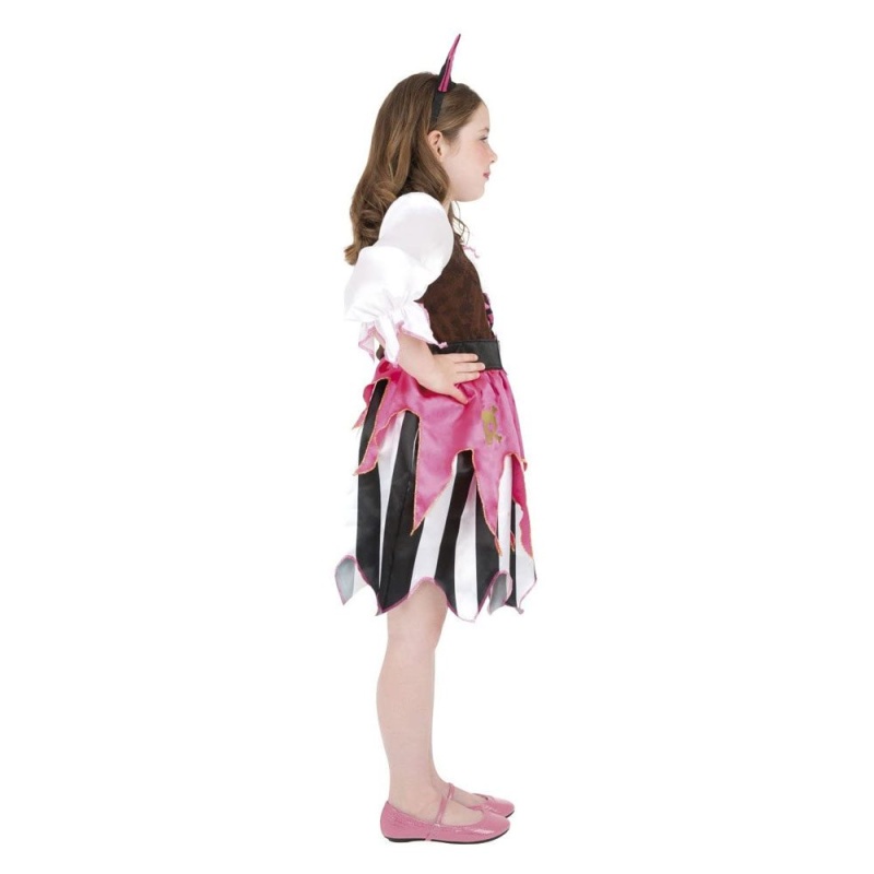 Pirate Girl Costume Pink With Dress Headband