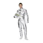 Raumfahrer-Kostüm Silber | Costume da astronauta argento con cappuccio tuta - carnivalstore.de