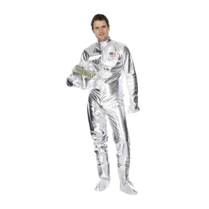 Raumfahrer-Kostüm Silber  | Spaceman Costume Silver with Jumpsuit Hood - carnivalstore.de