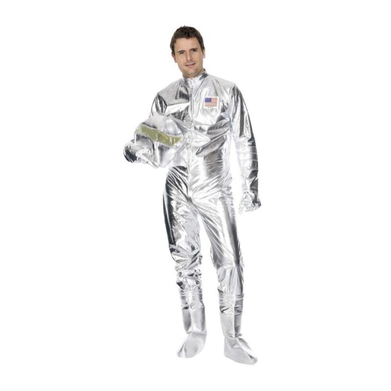 Raumfahrer-Kostüm Silber  | Spaceman Costume Silver with Jumpsuit Hood - carnivalstore.de