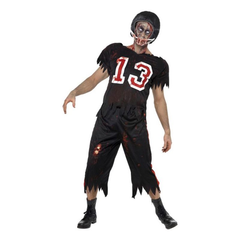 Costum de fotbalist american Zombie de groază pentru liceu - carnivalstore.de