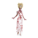 High School Horror Zombie Prom Queen Costume, White - carnivalstore.de