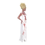 High School Horror Zombie Prom Queen Costume, White - carnivalstore.de