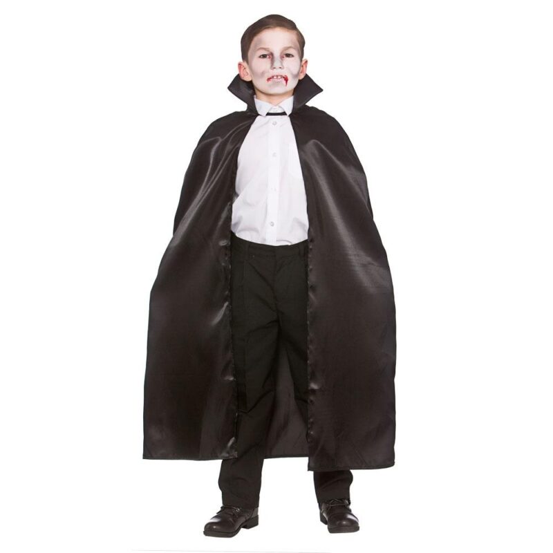 Deluxe satijnen kindercape met kraag - carnavalstore.de