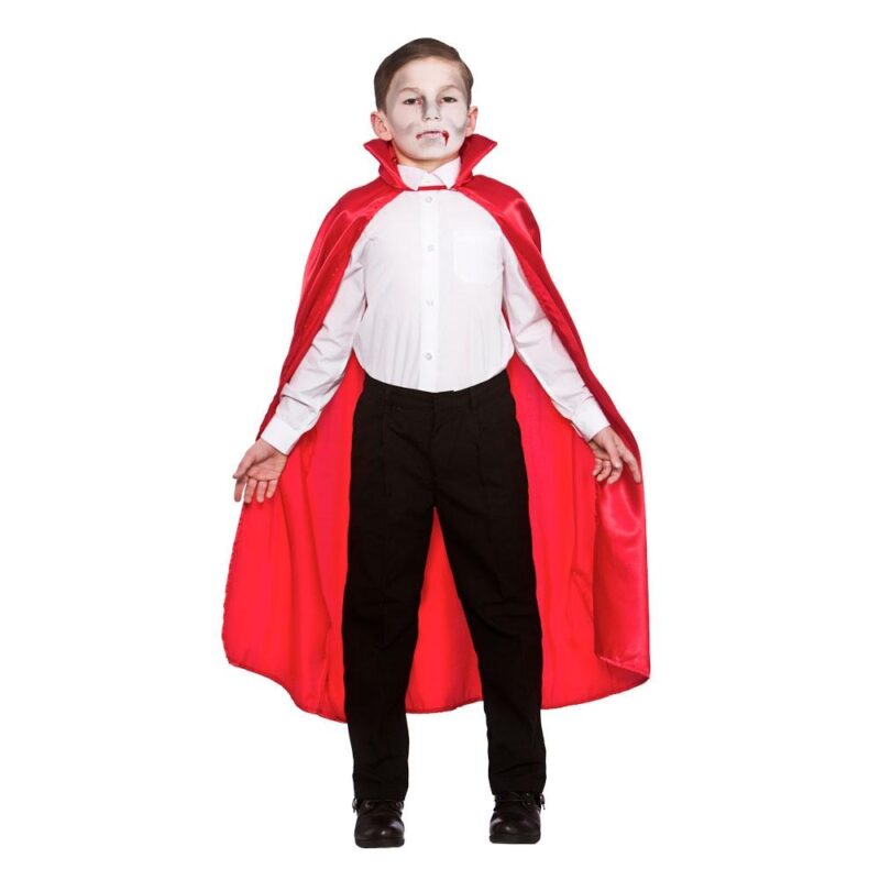 Deluxe satijnen kindercape met kraag - carnavalstore.de