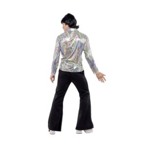 Herren 70er Retro Kostüm | 70S Retro Costume, Black and Psychedelic Pattern - carnivalstore.de