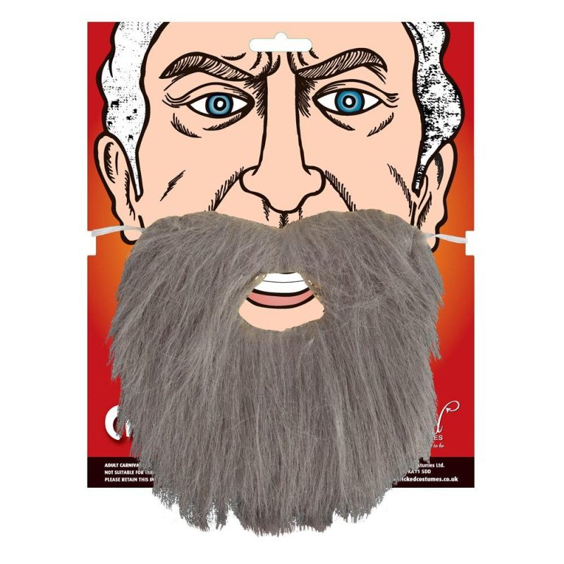 Grey Men's Beard - Carnival Store GmbH