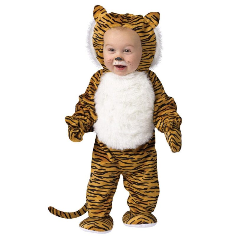 Fato de tigre fofinho para criança (L) - carnavalstore.de