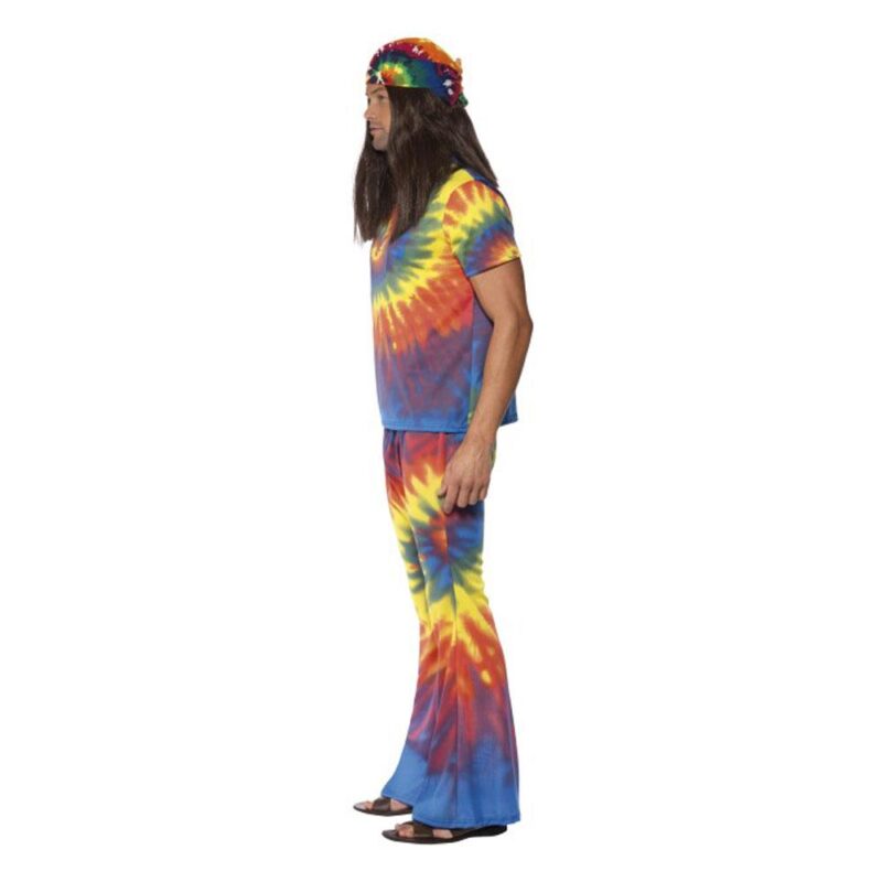 1960er Schnurbatik-Oberteil und Schlaghose Mehrfarbig | 1960er Tie Dye Top a Flared Hosen - carnivalstore.de