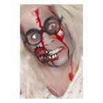 Zestaw do makijażu Zombie, lateksowy Augapfel i Fake-Blut | Zestaw do makijażu Zombie zawiera lateksową gałkę oczną i krew - carnivalstore.de