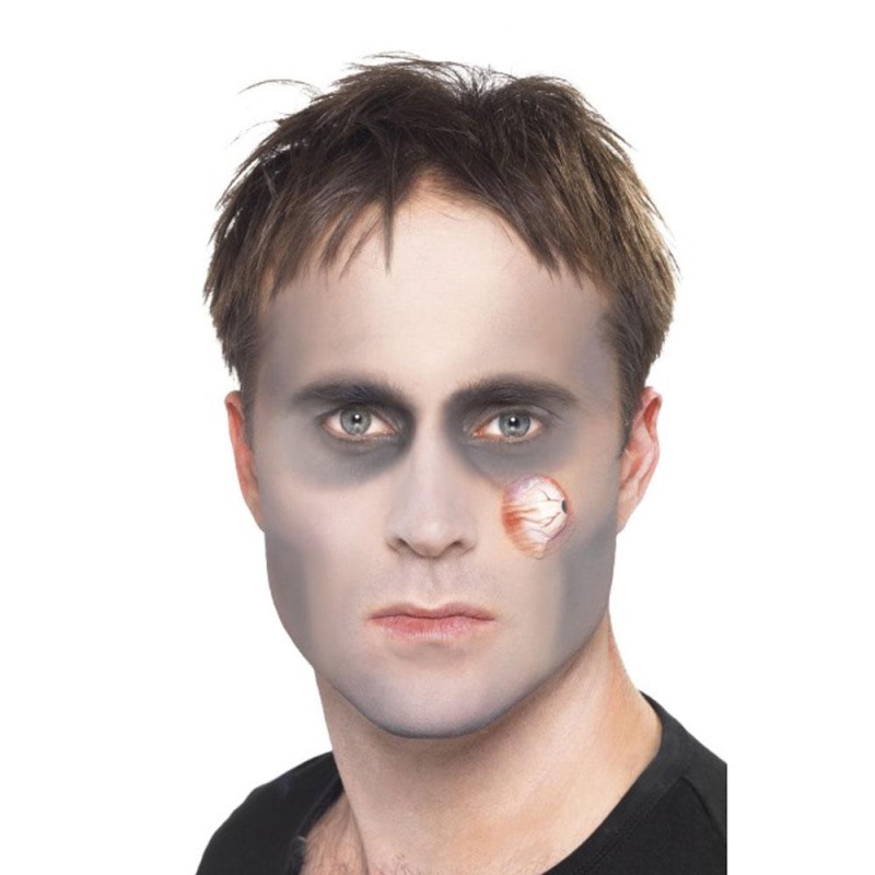 Zestaw do makijażu Zombie, lateksowy Augapfel i Fake-Blut | Zestaw do makijażu Zombie zawiera lateksową gałkę oczną i krew - carnivalstore.de
