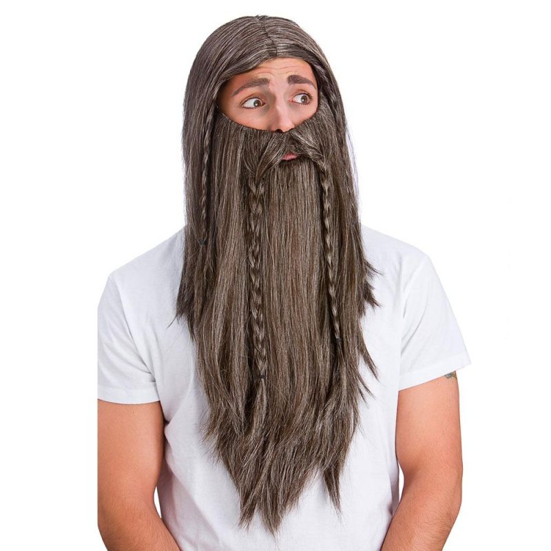 Perruque de luxe et longue barbe - carnivalstore.de