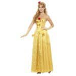 Damen Goldene Prinzessin Kostüm | Costum Printesa Auriu Auriu Cu Rochie Lunga - carnivalstore.de