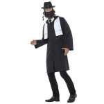 Herren Rabbiner Kostüm | Rabbi Costume Black With Jacket Scarf Hat - carnivalstore.de