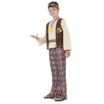 Hippie-Kostüm für Kinder | Hippie Boy Costume Multi Coloured - carnivalstore.de