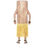 Unisex Tiki Totem Kostüm mit Wappenrock | Disfraz de tótem Tiki marrón con tabardo adjunto - carnivalstore.de