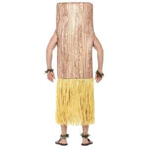 Unisex Tiki Totem Kostüm mit Wappenrock | Tiki Totem Kostüm Braun Mat Tabard Attache - carnivalstore.de