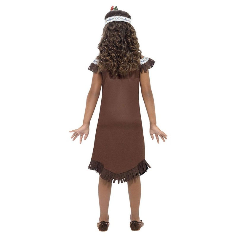 Kinder Mädchen Indianerin Kostüm | Éadaí Cailín Spreagtha Meiriceánach Dúchasach - carnivalstore.de