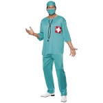 Herren Chirurg Kostüm | Surgeon Costume Green With Tunic Trousers - carnivalstore.de
