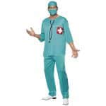 Herren Chirurg Kostüm | Surgeon Costume Green With Tunic Trousers - carnivalstore.de