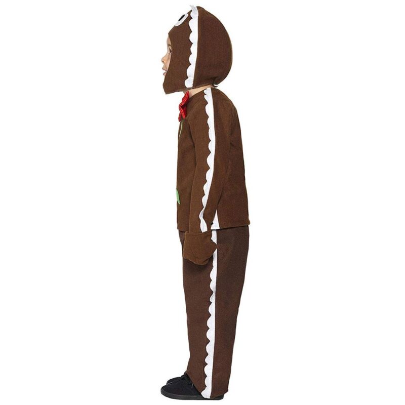 Kinder Jungen Lebkuchenmann Kostüm | Costume de petit bonhomme en pain d'épice marron avec haut - carnivalstore.de