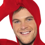 Herren Second Skin Kostüm in Rot | Toinen ihopuku, punainen ja piilotettu pussi - carnivalstore.de