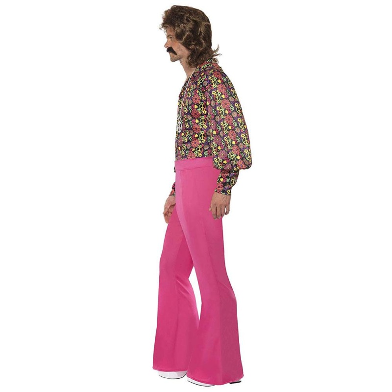 CND Slack Suit Kostüm der 1960er Jahre | 1960S Cnd Slack Suit Kostüm Pink Mat Top A - carnivalstore.de