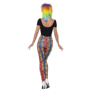 Damen legging met neon luipaardprint | Neon Leopard Print Legging Multi Colored - carnavalstore.de
