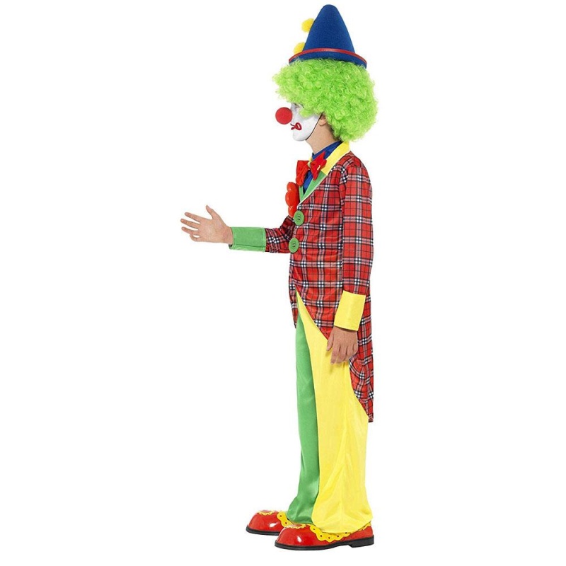 Kinder Clown Kostüm | Clown Costume Red With Jacket Trousers - carnivalstore.de