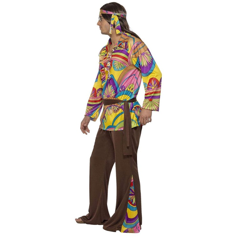 Herren Hippie Kostüm | Psychedelisches Hippie Mann Kostüm - carnivalstore.de