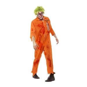 Zombie Death Row gevangene, oranje, met jumpsuit - carnavalstore.de