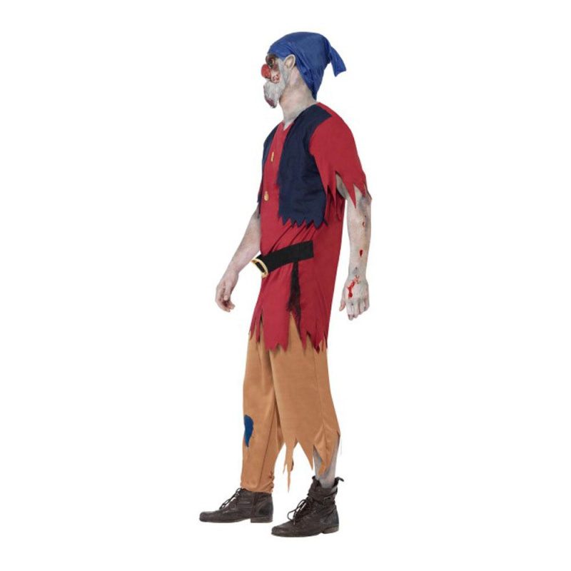 Costume de nain zombie, avec haut, gilet attaché, pantalon et masque - carnivalstore.de