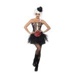 Corset burlesc grotesc, negru, cu toracică din latex și intestin - carnivalstore.de