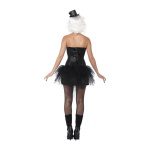 Corsetto burlesque grottesco, nero, con gabbia toracica in lattice e intestino - carnivalstore.de