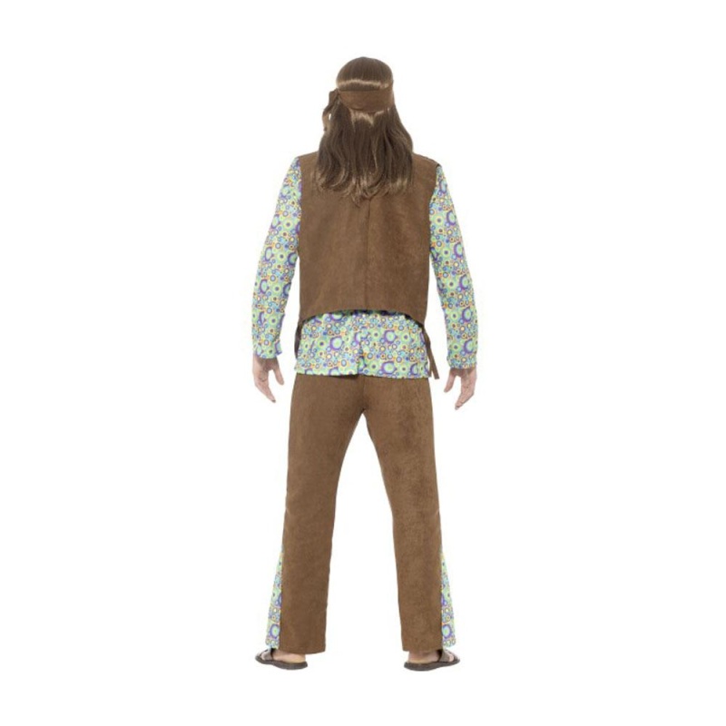 Herren 60er Jahre Hippie Kostüm | 60s Hippie Costume Multi-Coloured - carnivalstore.de