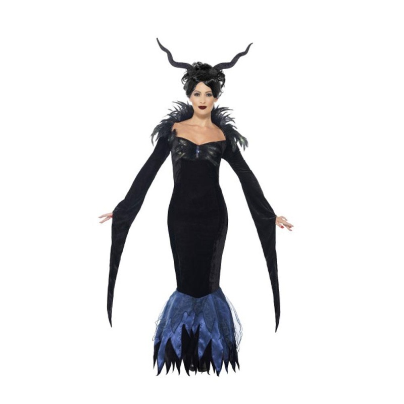 Lady Raven Kostümes mit Dress und Befestigt Federn | Kostim Lady Raven, Deluxe - carnivalstore.de