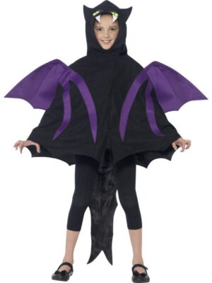 Hooded Creature Cape with Attached Wings and Tail