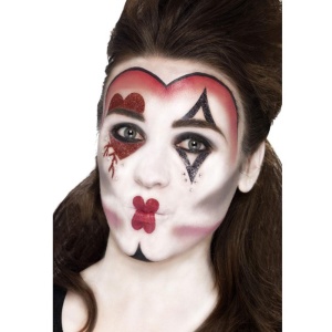 Queen Of Hearts Make Up Kit, mat Face Paints - carnivalstore.de