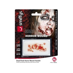 Wunde-Zombie, selbstklebend | Horror Wound Transfer, Dead Flesh – carnivalstore.de
