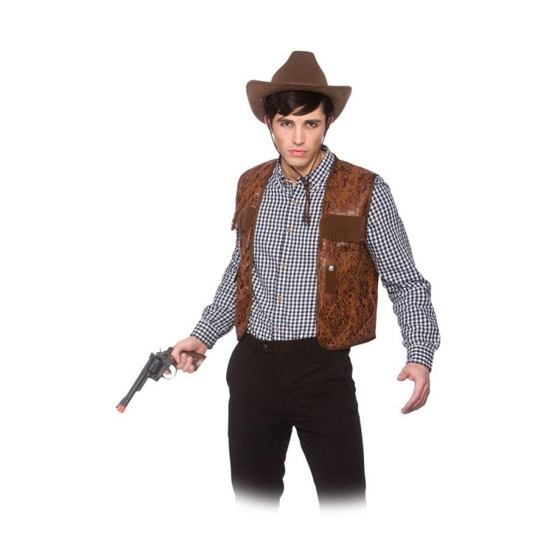 Cowboy-Kostüm für Erwachsene | Cowboy Waistcoat (budžets) - Carnival Store GmbH