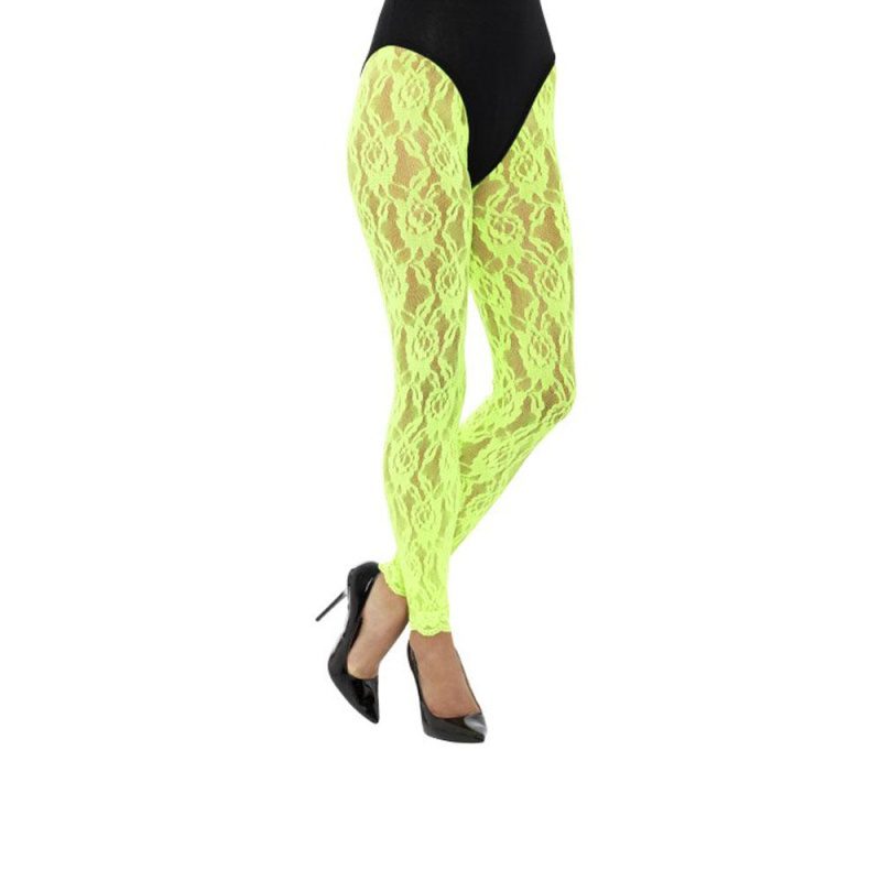 Damen 80er Jahre Spitzenleggings | 80er Spitzen Leggings - carnivalstore.de