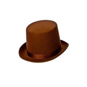 Sombrero de copa marrón - Carnival Store GmbH