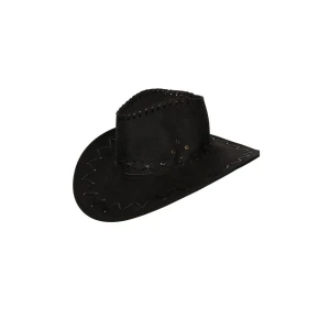Čierno/hnedý semišový kovbojský klobúk - Carnival Store GmbH
