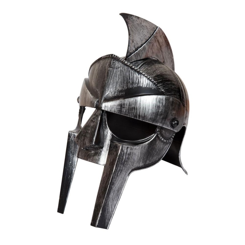 Silver Gladiator Roman Helmet - Carnival Store GmbH