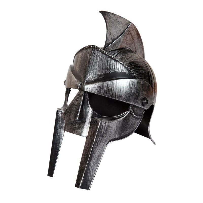 Silver Gladiator Roman Helmet - Carnival Store GmbH