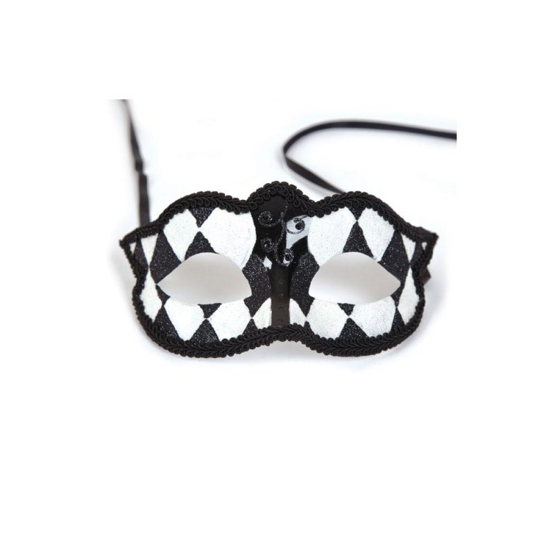 Marciana Eyemask - Schwaarz & Wäiss - carnivalstore.de