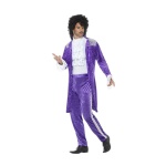 Herren 80er Jahre Lila Musikant Kostüm | 80's Purple Musician Costume - carnivalstore.de